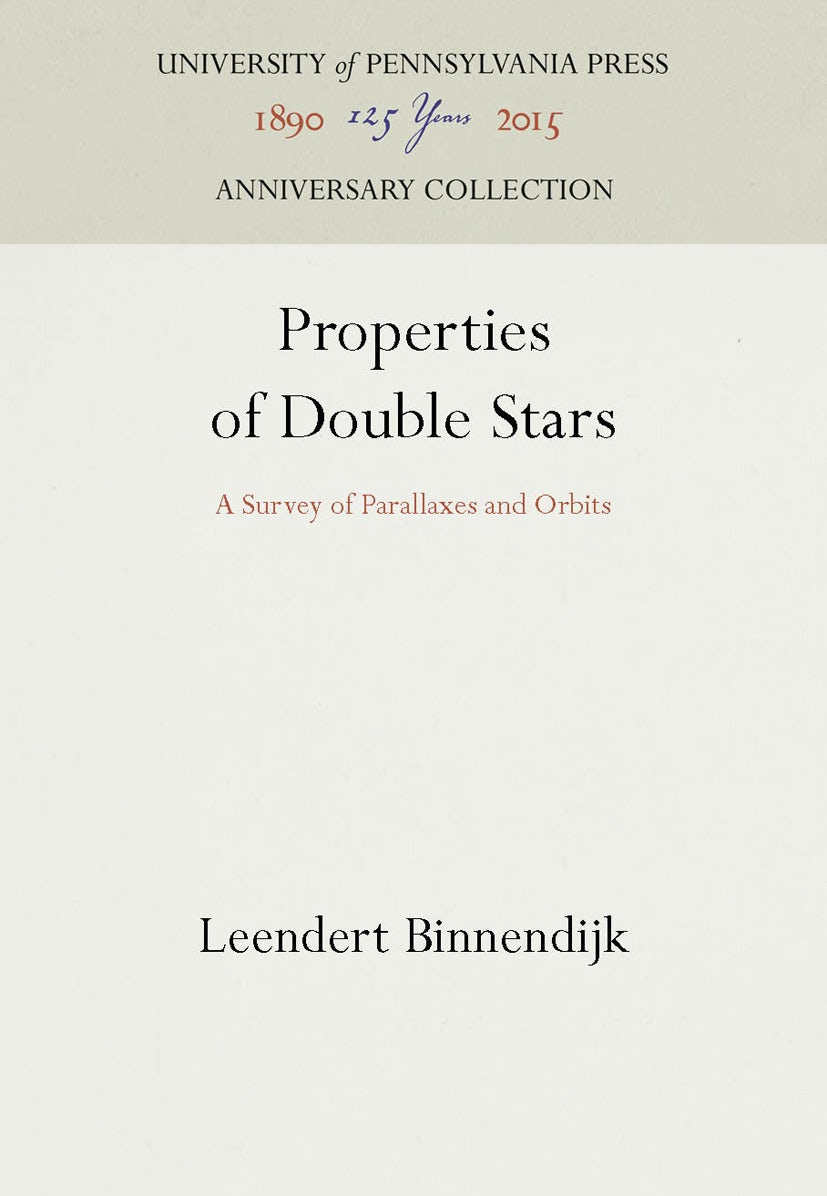 Book cover image for Properties of Double Stars ISBN: 9781512800364